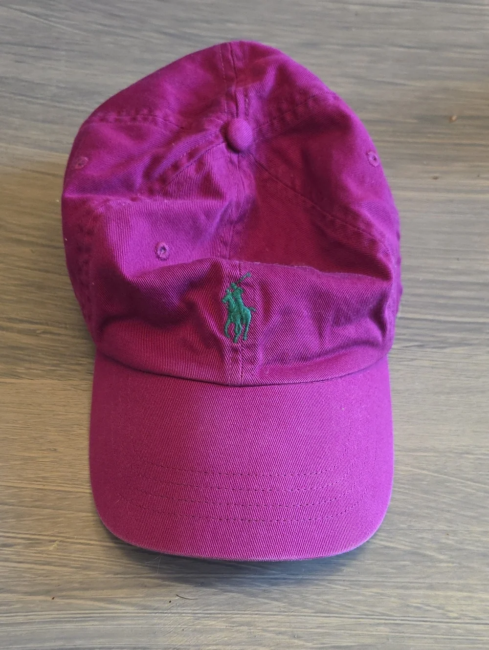 Polo by Ralph Lauren Kids Magenta Baseball Cap with Green Logo